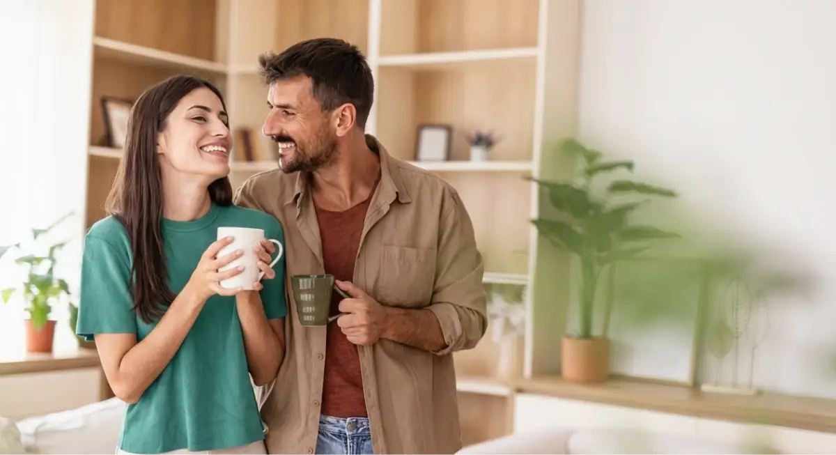 Pareja en su casa nueva